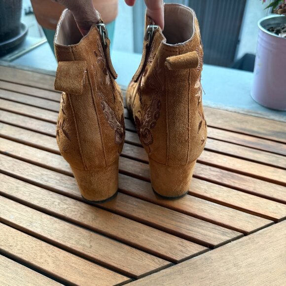 Johnny Was Taline Heeled Booties Size 10 - Picture 6 of 8